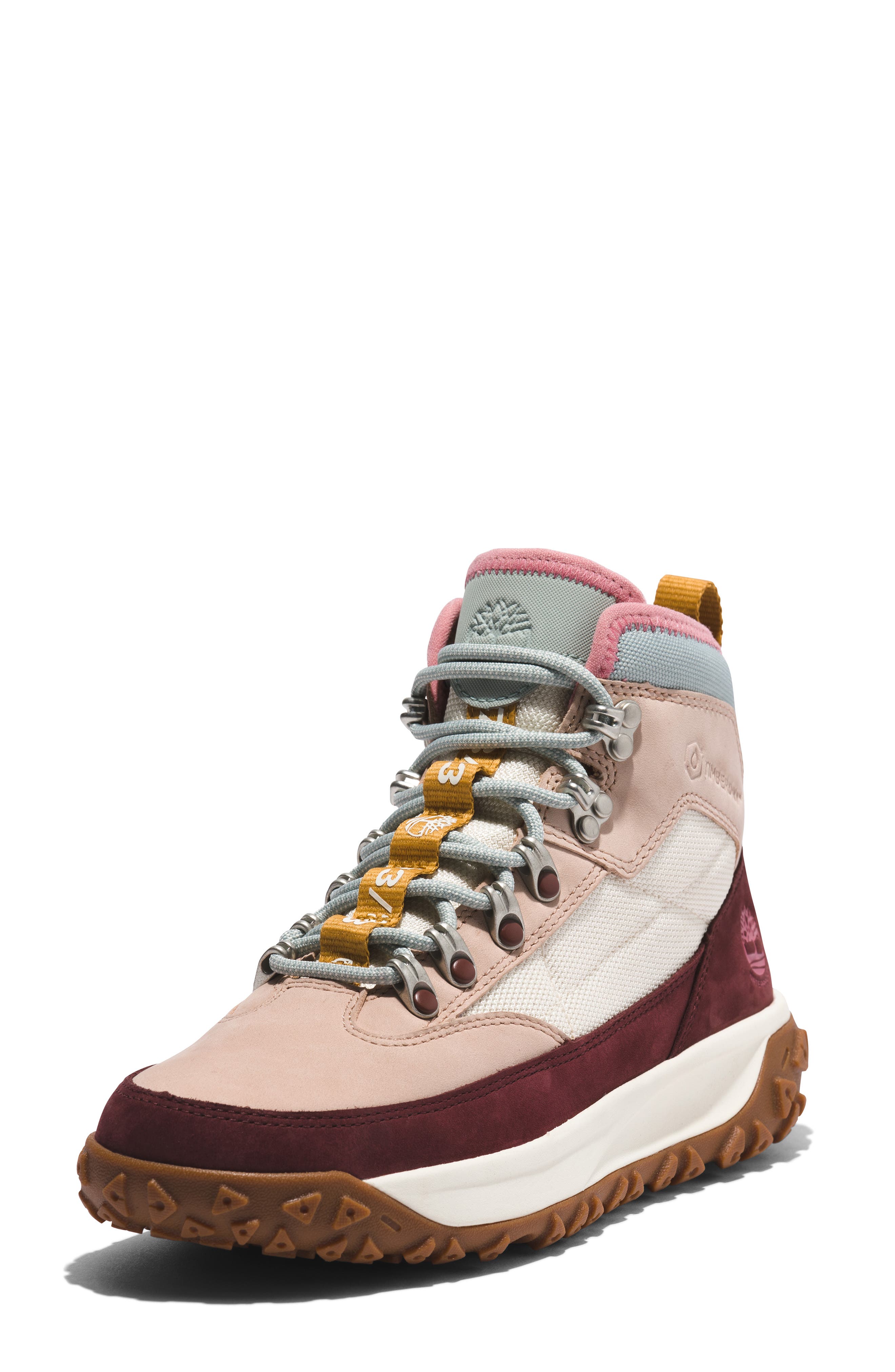 Greenstride™ Motion 6 Mid Waterproof Hiking Boot, Main, color, LIGHT BEIGE NUBUCK
