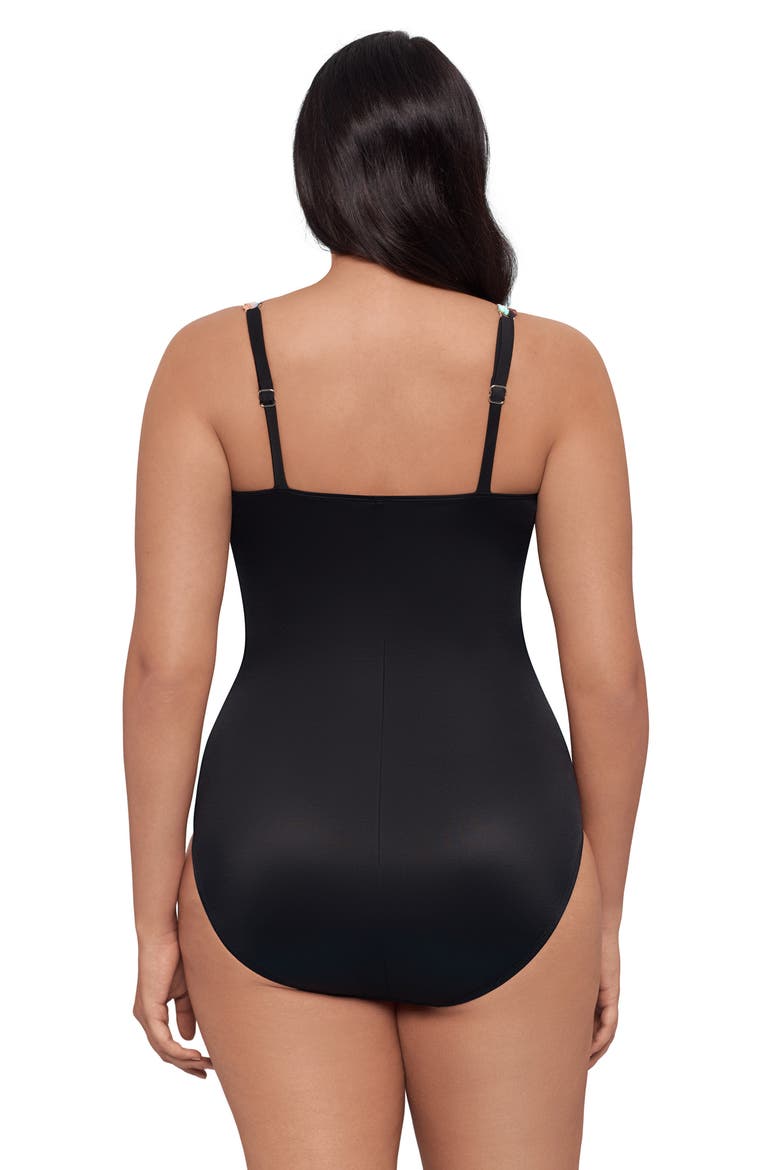 Vera Side-Tie One-Piece Control Swimsuit, Alternate, color, Blooming Beauty