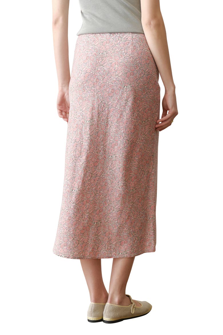 Avery Floral Hemp Blend Midi Skirt, Alternate, color, BOUQUET