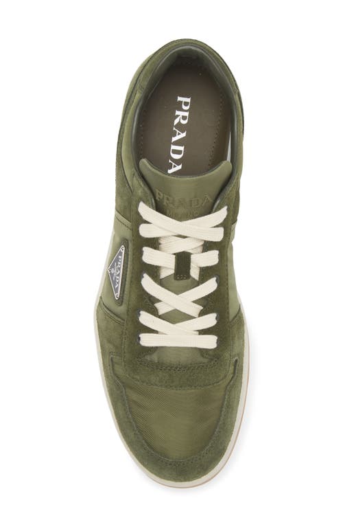 Prada Downtown Low Top Sneaker In Green