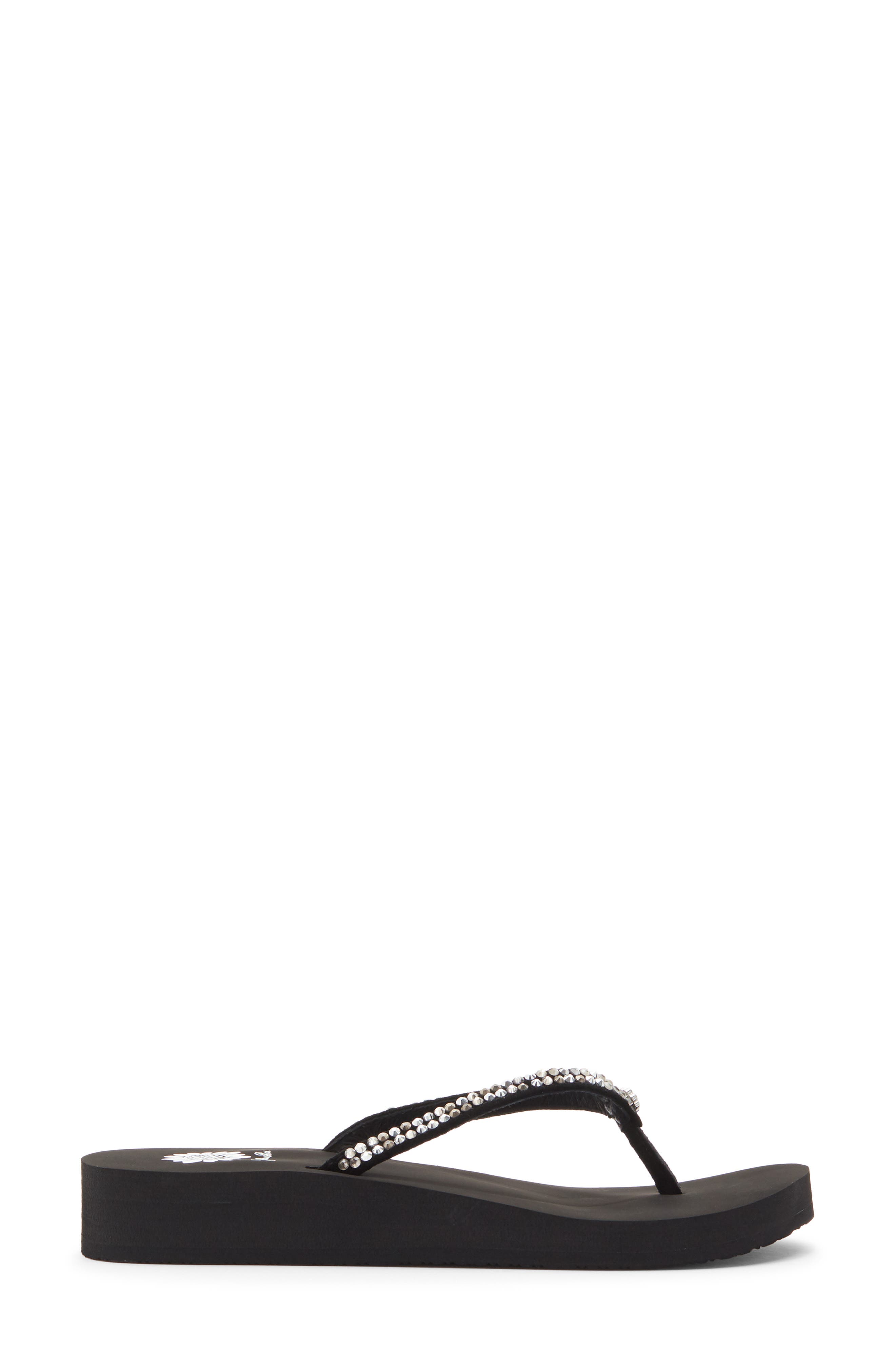 Yellow Box Premium Jello Flip Flop Jewelled Sandal, Alternate, color, Black Pewter