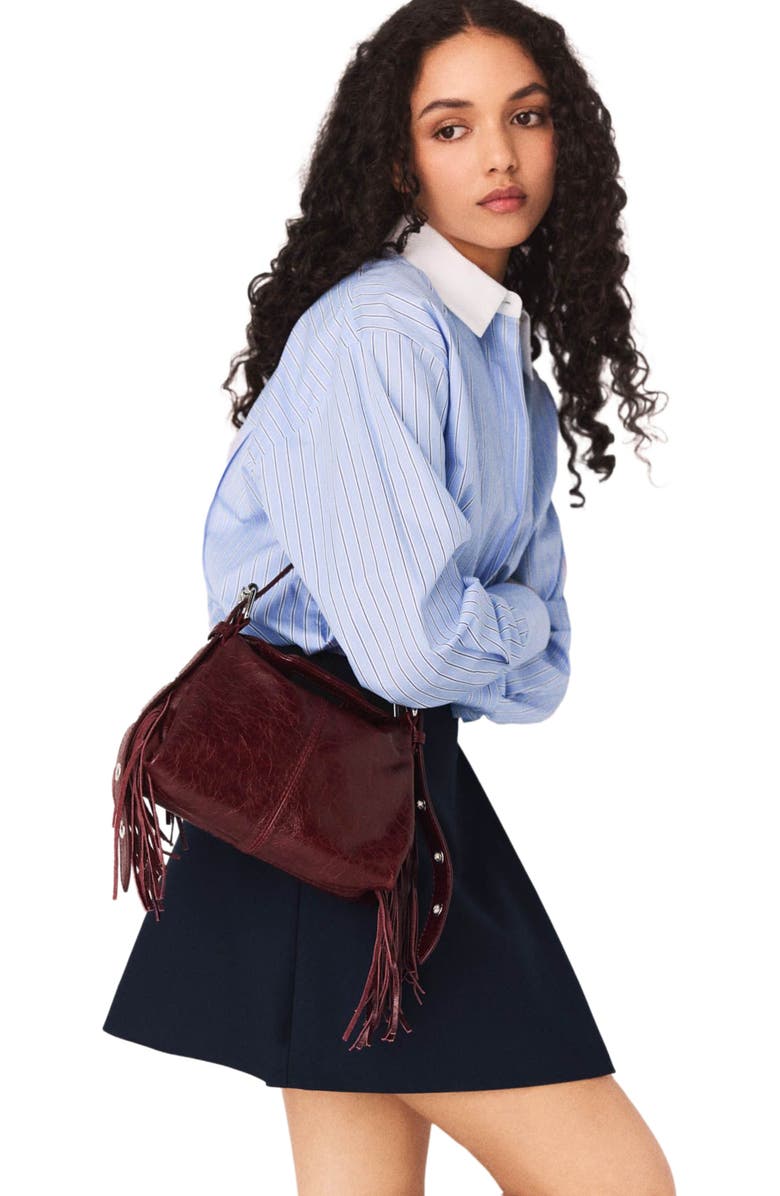 maje 2-in-1 shirt dress, Alternate, color, Blue Sky