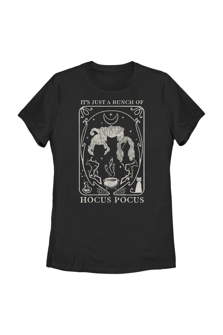 Women's Hocus Pocus Witch Tarot Card  Graphic T-Shirt, Main, color, Black