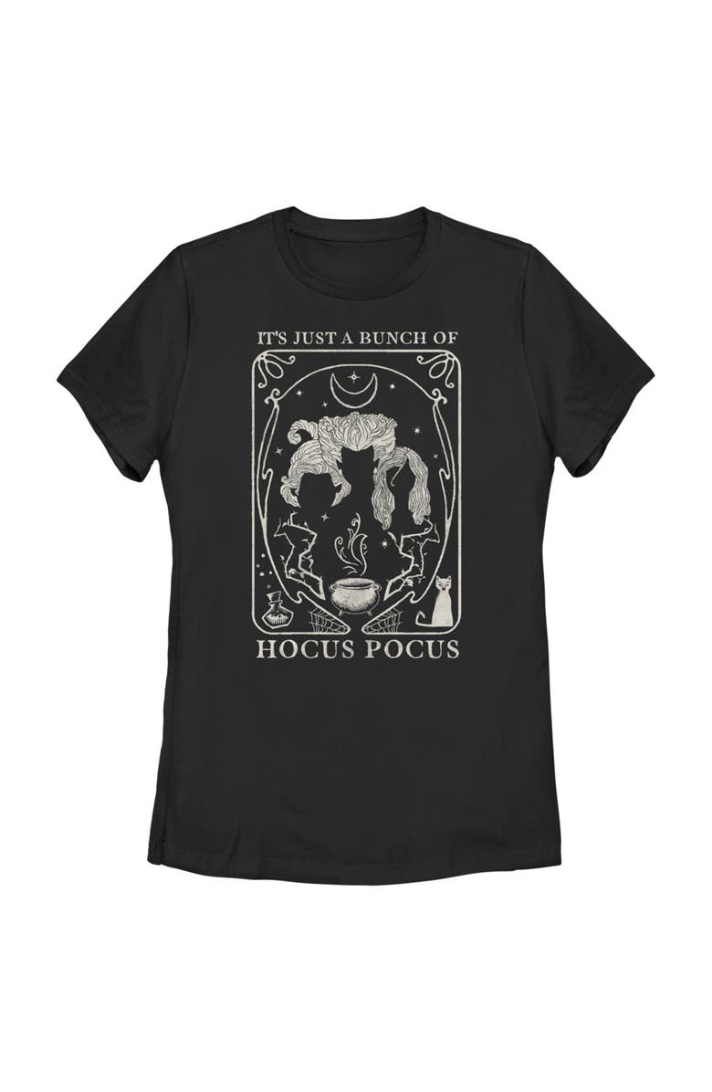 Hocus Pocus Women's Hocus Pocus Witch Tarot Card  Graphic T-Shirt, Main, color, Black