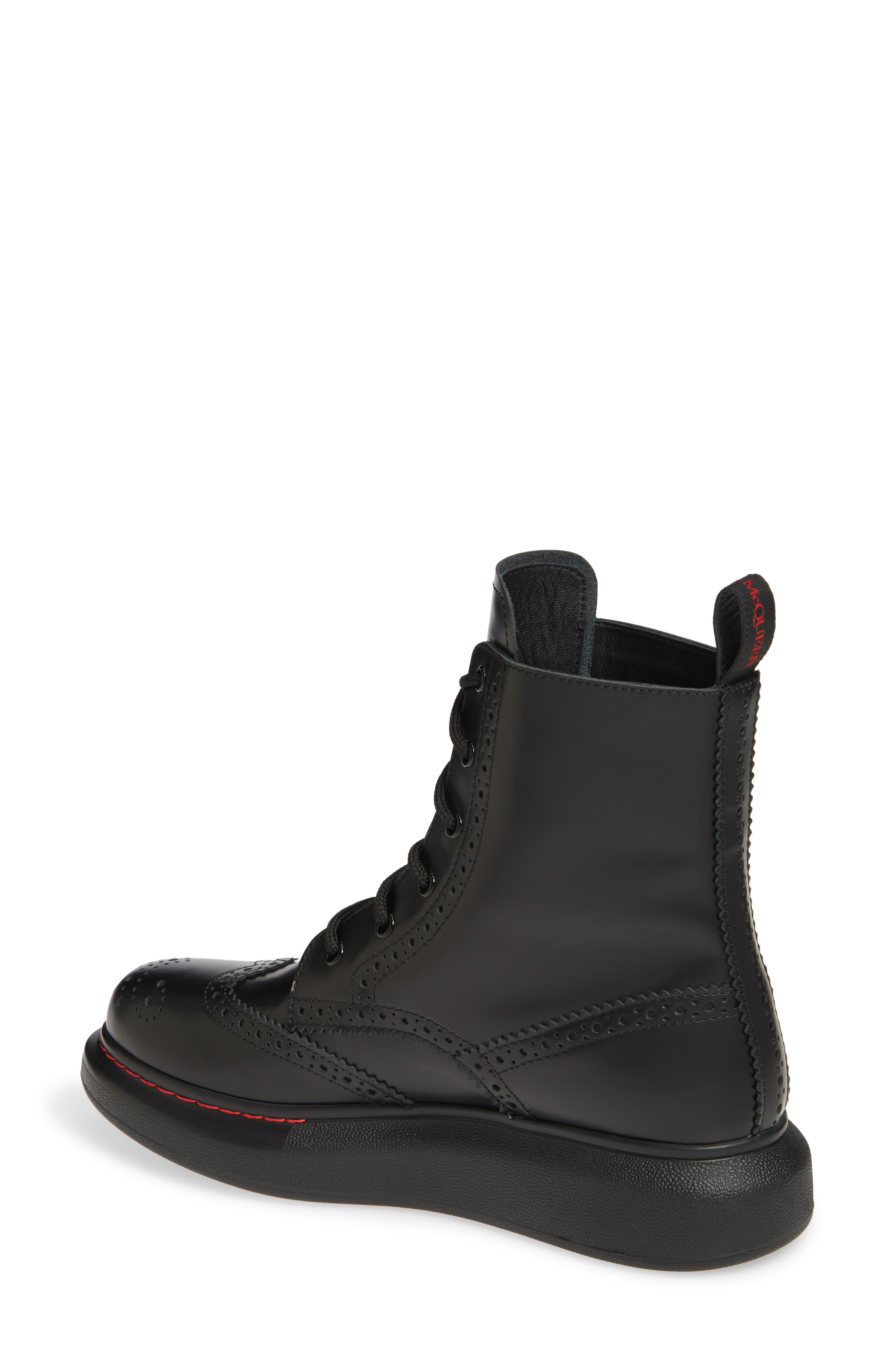 McQueen Alexander McQueen Platform Combat Boot, Alternate, color, 