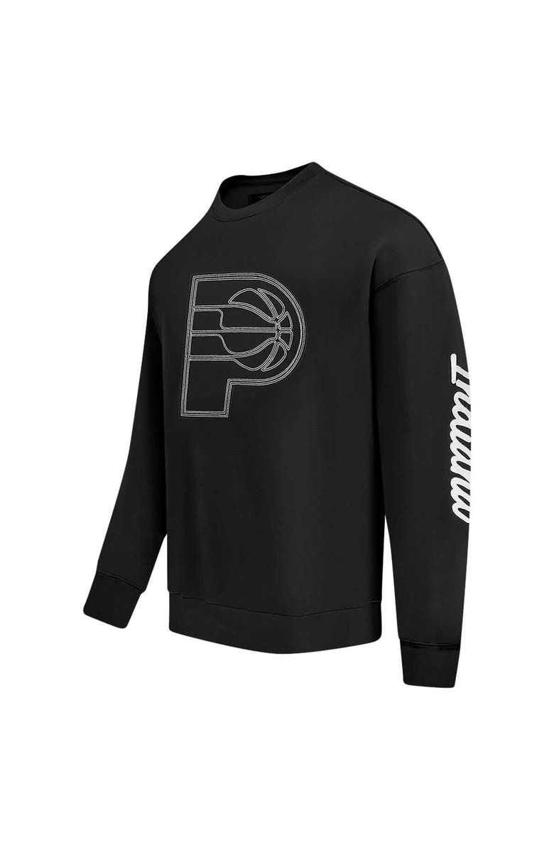 PRO STANDARD Men's Pro Standard Black Indiana Pacers Paint the City Drop Shoulder Sweatshirt, Alternate, color, Black