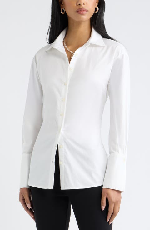 Tie Back Button Up Shirt