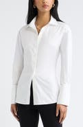 Open Edit Tie Back Button Up Shirt