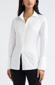 Open Edit Tie Back Button Up Shirt