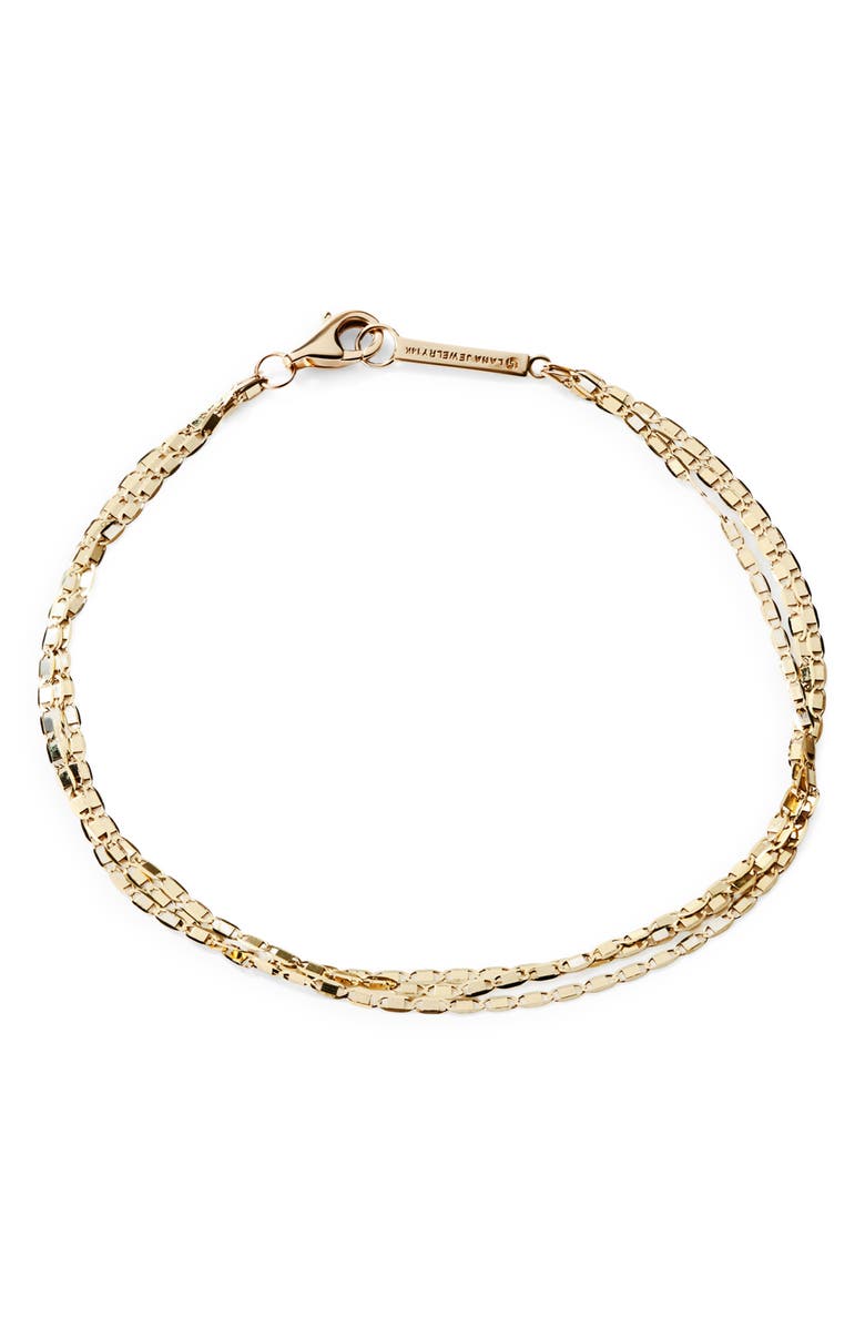 LANA 14K Gold Triple Strand Petite Malibu Bracelet, Main, color, 