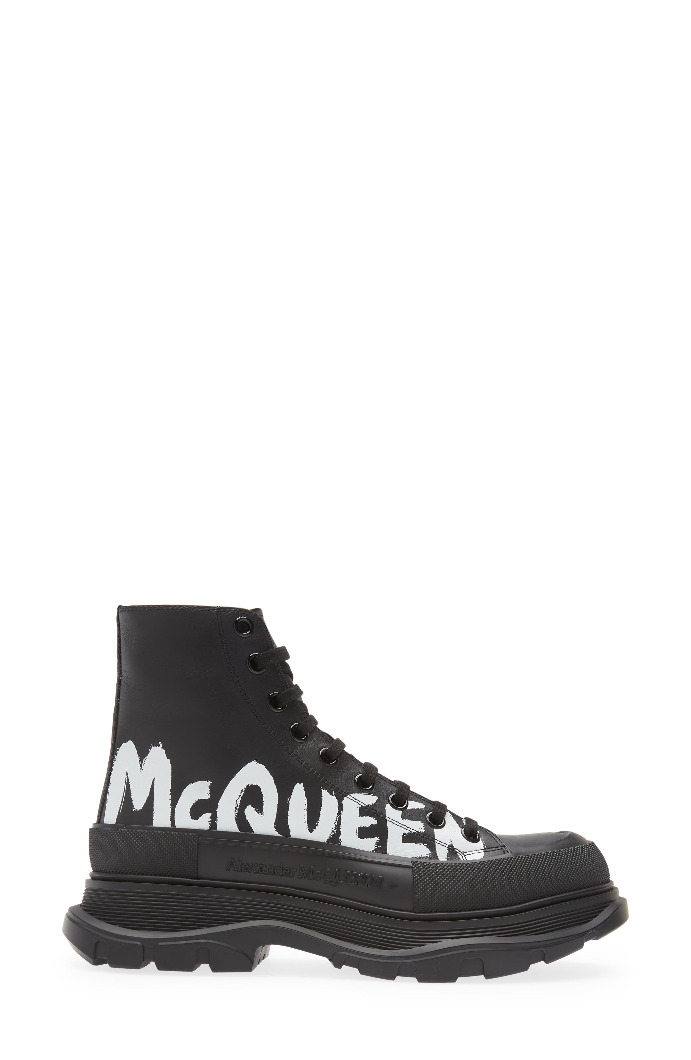 McQueen Tread Slick Grafitti High Top Sneaker, Alternate, color, 