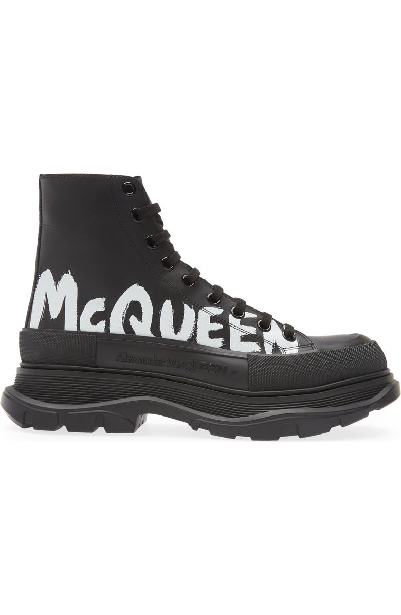 McQueen Tread Slick Grafitti High Top Sneaker, Alternate, color,