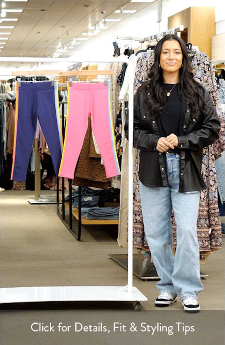 Kids' Two-Pack Side Stripe Leggings Set, sales video thumbnail