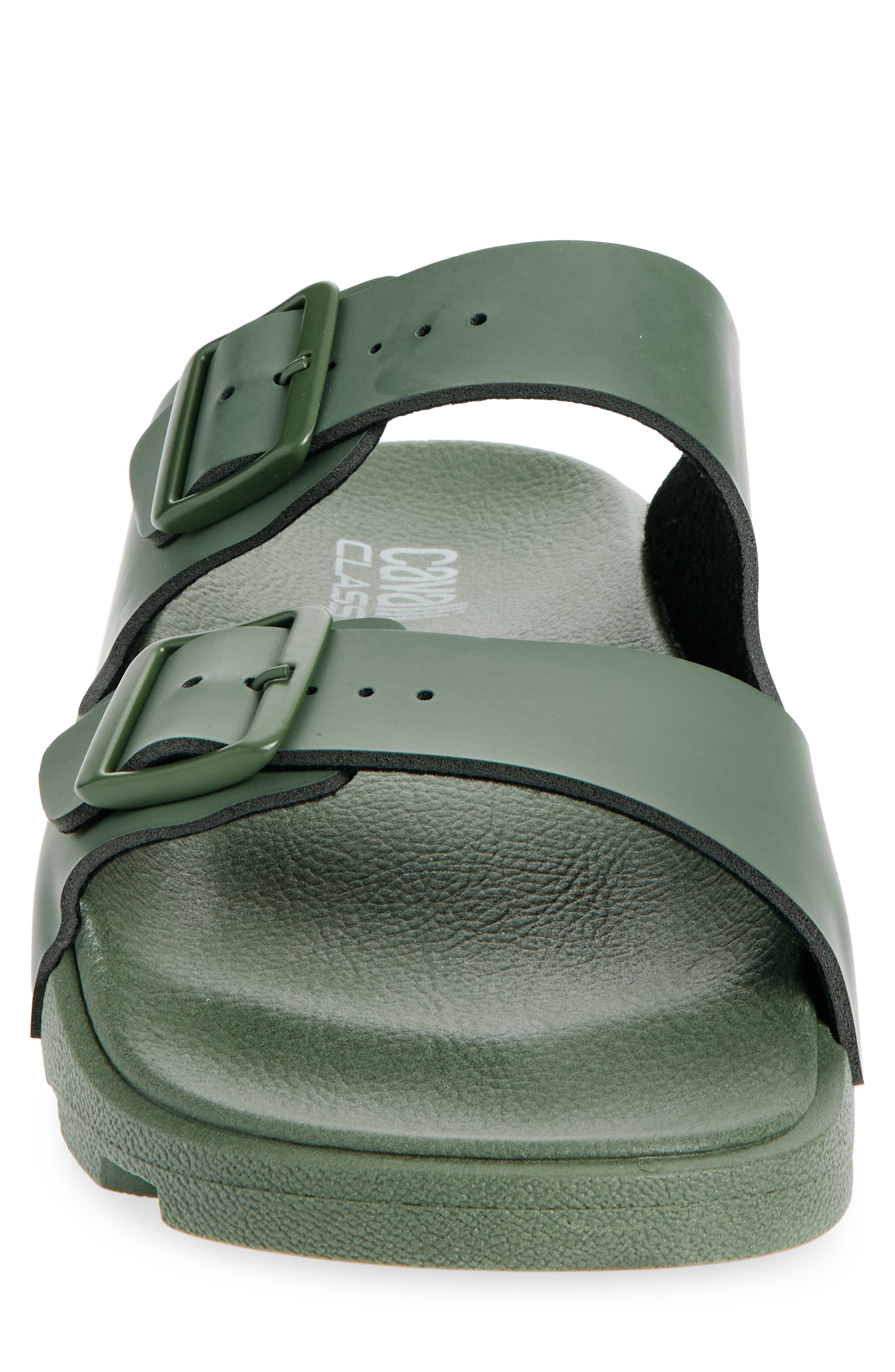Roberto Cavalli Double Strap Slide Sandal, Alternate, color, Green