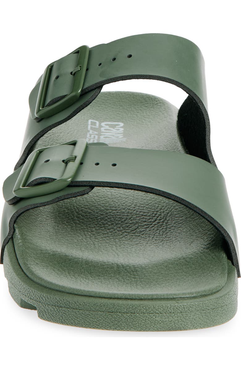 Roberto Cavalli Double Strap Slide Sandal, Alternate, color, Green