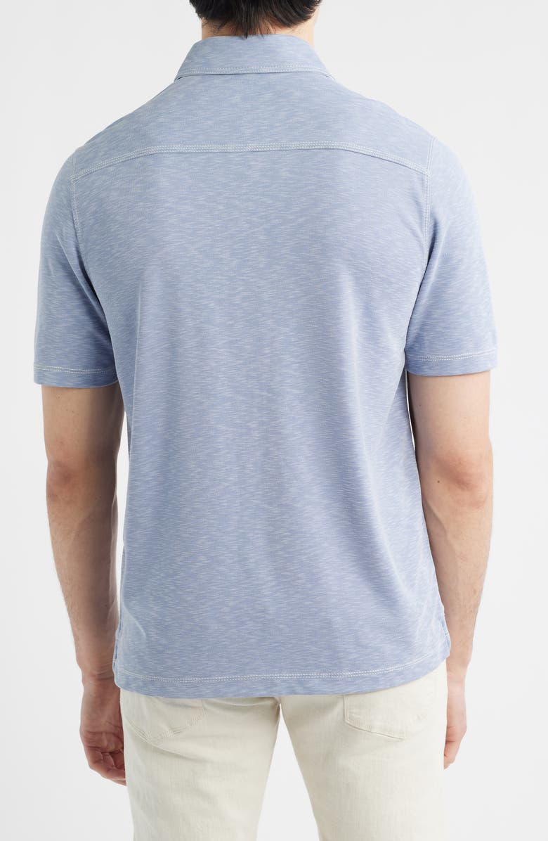 Johnston & Murphy Vintage Slub Polo, Alternate, color, Dusty Blue