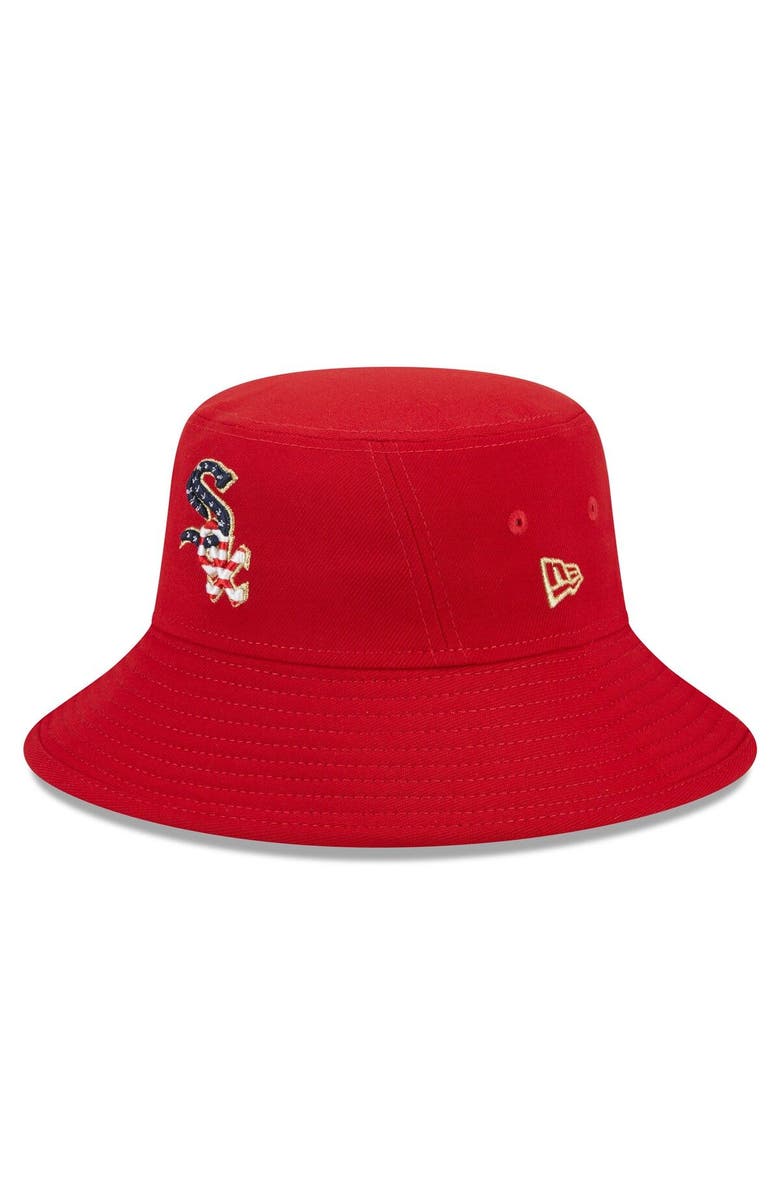 New Era Men's New Era Red Chicago White Sox 2023 Fourth of July Bucket Hat, Main, color, Red