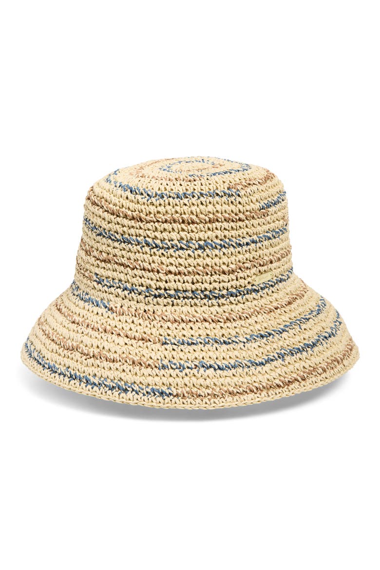 Kelley Straw Cloche Hat, Main, color, BRAN/ DE