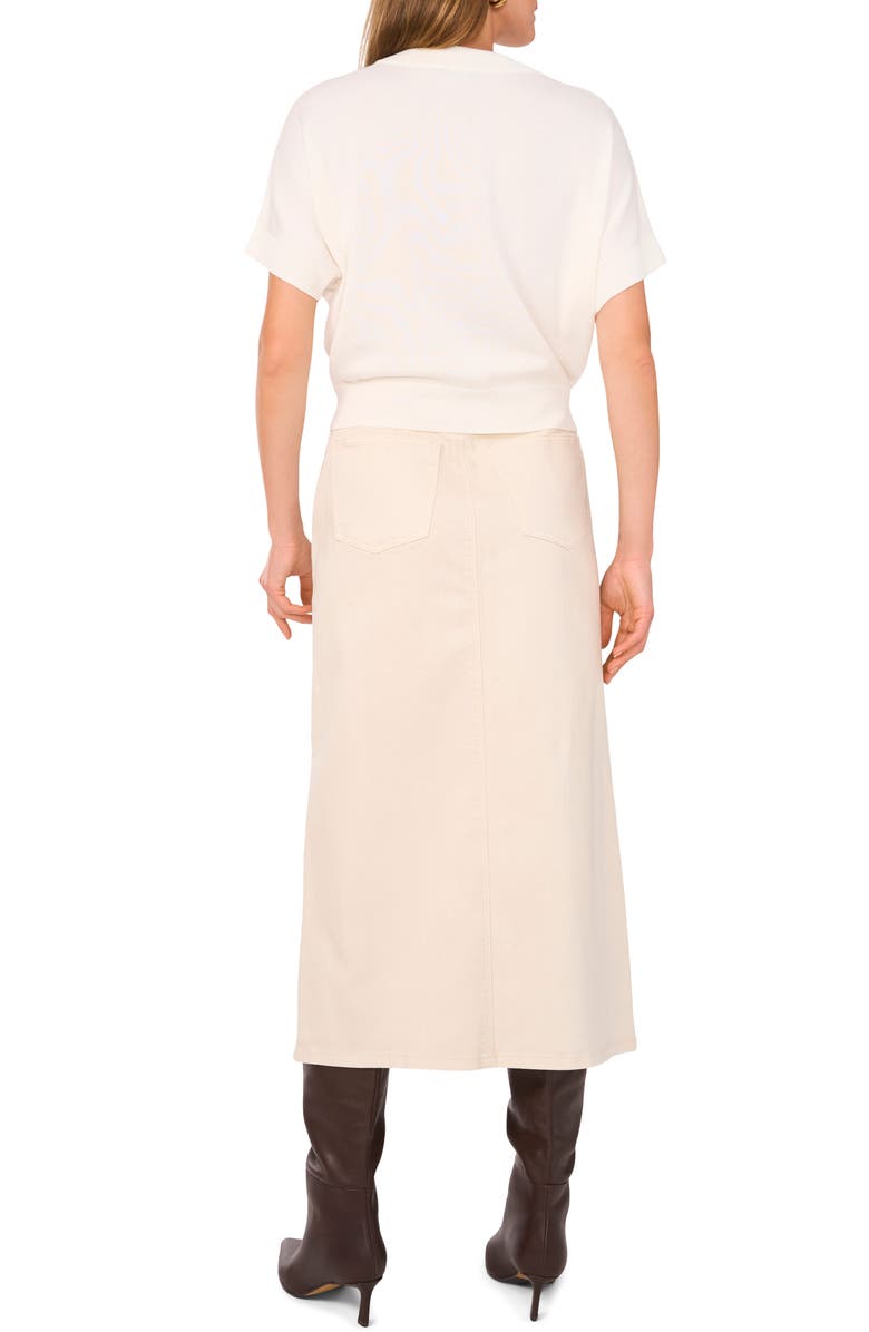 1.STATE Short Sleeve Sweater, Alternate, color, Antique White