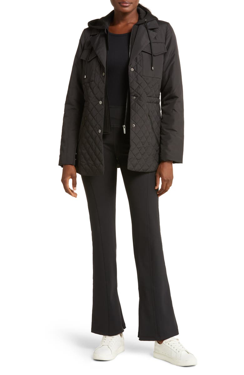 Zella High Waist Zip Cuff Flare Pants, Alternate, color,