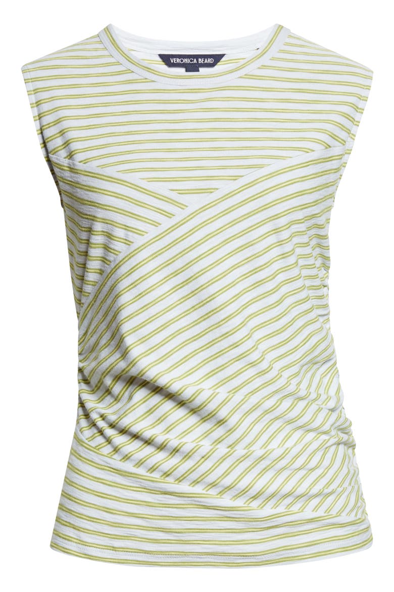 Johana Stripe Side Ruched T-Shirt, Alternate, color, BANDED STRIPE