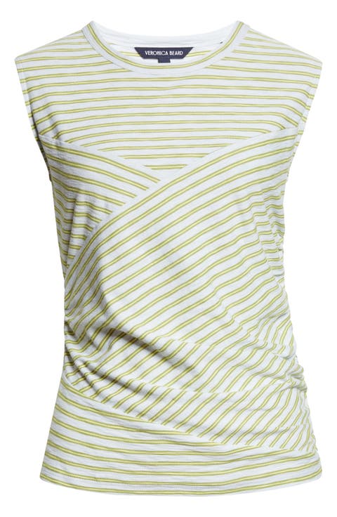 Johana Stripe Side Ruched T-Shirt