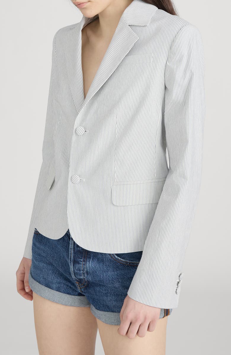 FRAME The Stripe Classic Blazer, Alternate, color, Navy Multi