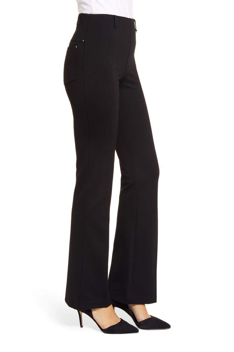 Lyssé Ponte Baby Bootcut Pants, Alternate, color, BLACK