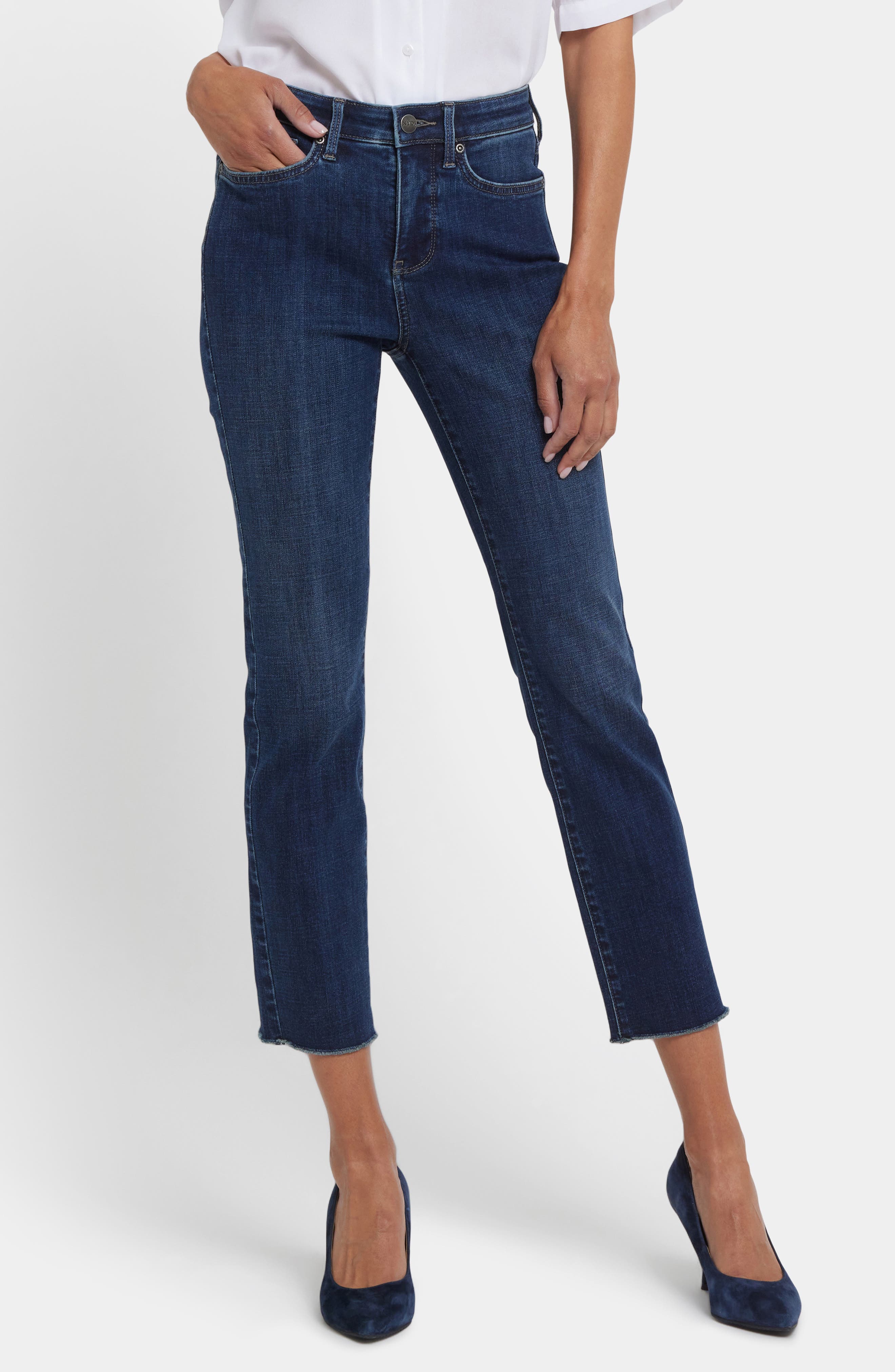 Sheri Fray Hem Ankle Slim Jeans