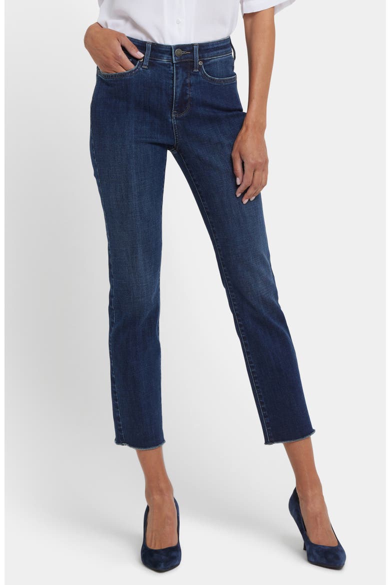 Sheri Fray Hem Ankle Slim Jeans, Main, color, LOUVRE SAPPHIRE