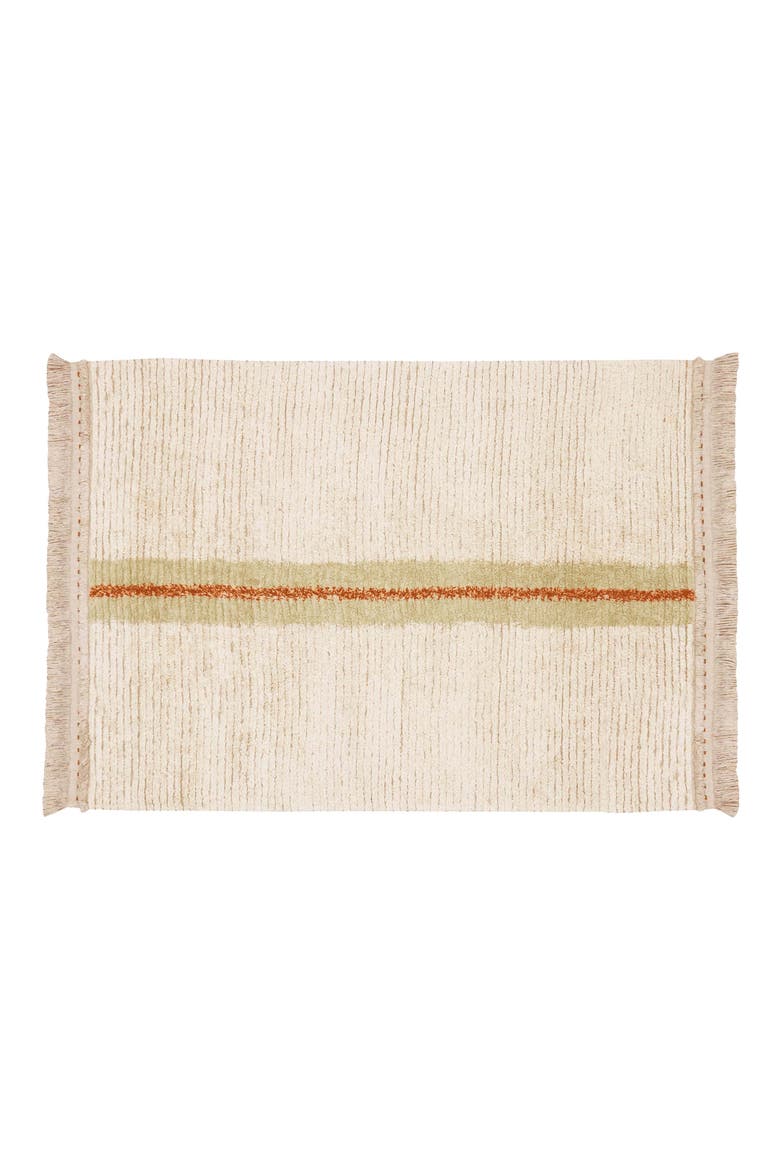 Reversible Washable Recycled Cotton Blend Rug, Alternate, color, OLIVE NATURAL / SAGE