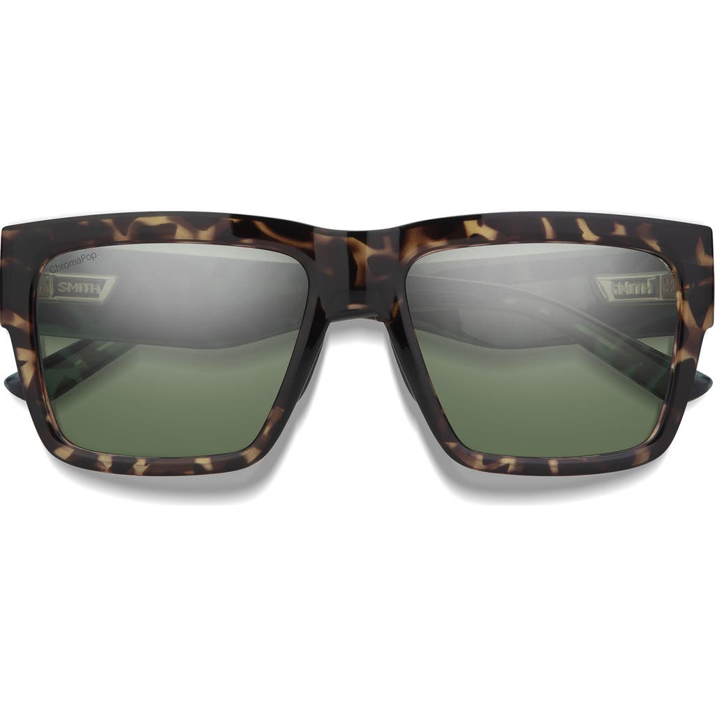 Smith Lineup 58mm Chromapop™ Polarized Rectangular Sunglasses In Gray