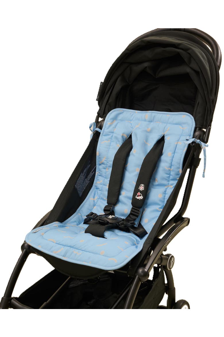 Stroller Party Seat Liner, Main, color, Sky Squiggles