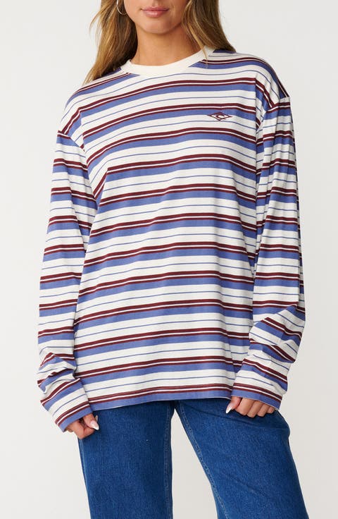 S-Series Oversized Striped Long Sleeve T-Shirt