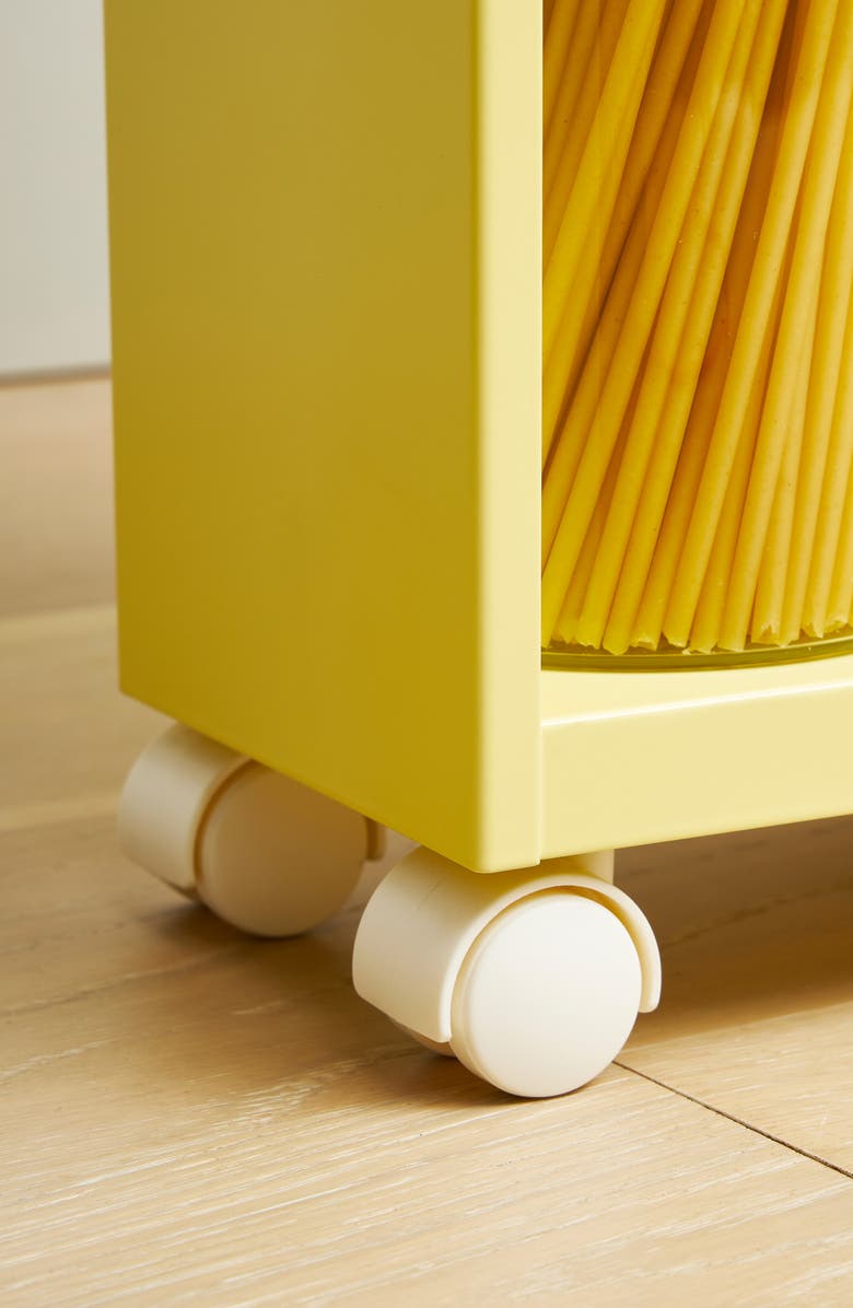 Yamazaki Rolling Storage Cart, Alternate, color, Yellow
