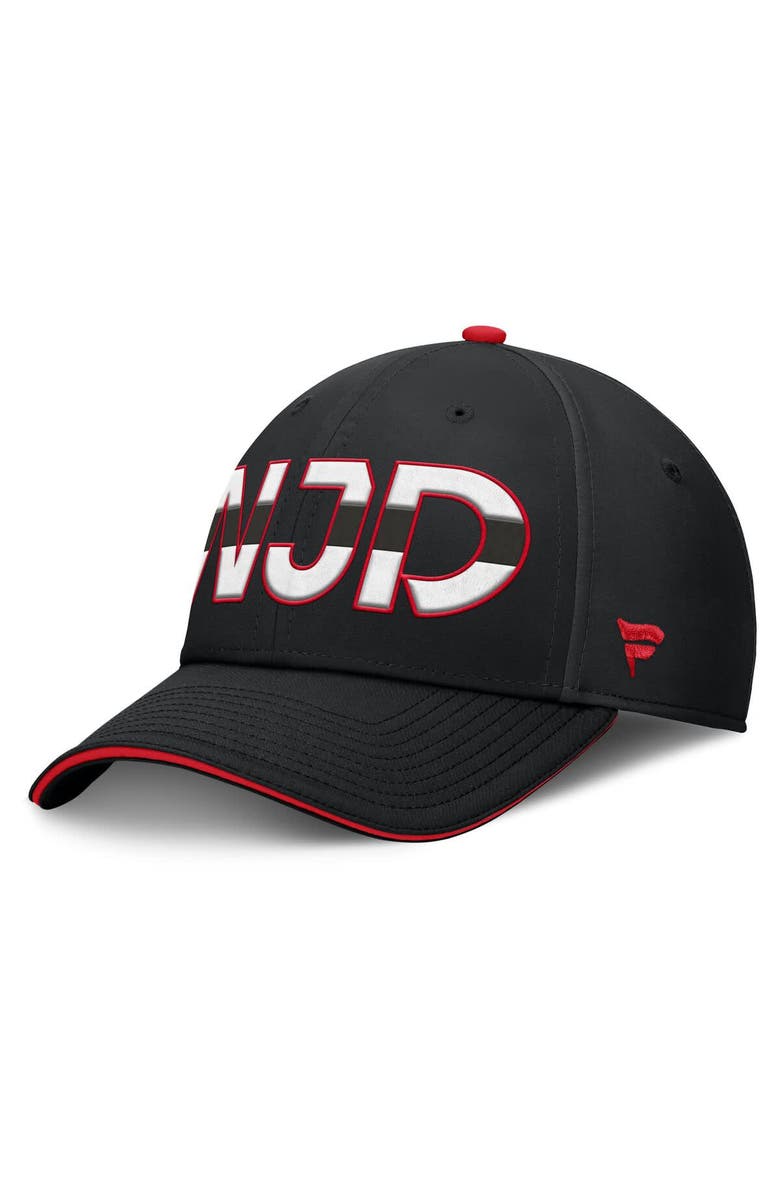 FANATICS Men's Fanatics Black/Red New Jersey Devils Authentic Pro Rink Team Code Flex Hat, Alternate, color, Black