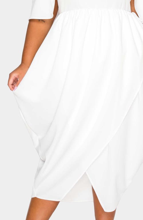 L I V D Aesira Tulip Hem Maxi Dress In White