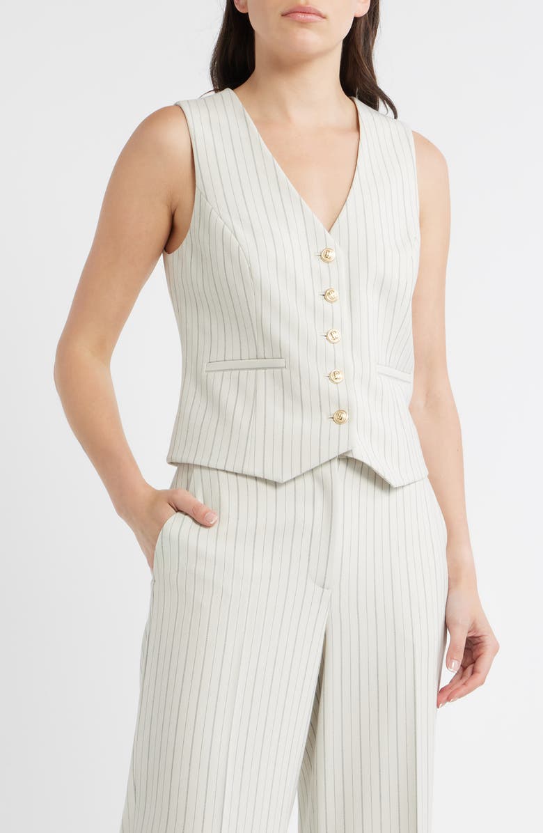 Elie Tahari The Liliana Pinstripe Vest, Main, color,