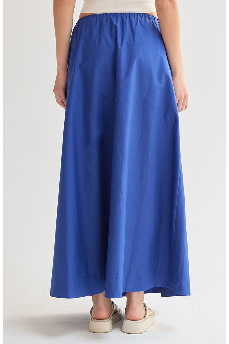 Gathered Poplin Maxi Skirt, Alternate, color, Cobalt Blue