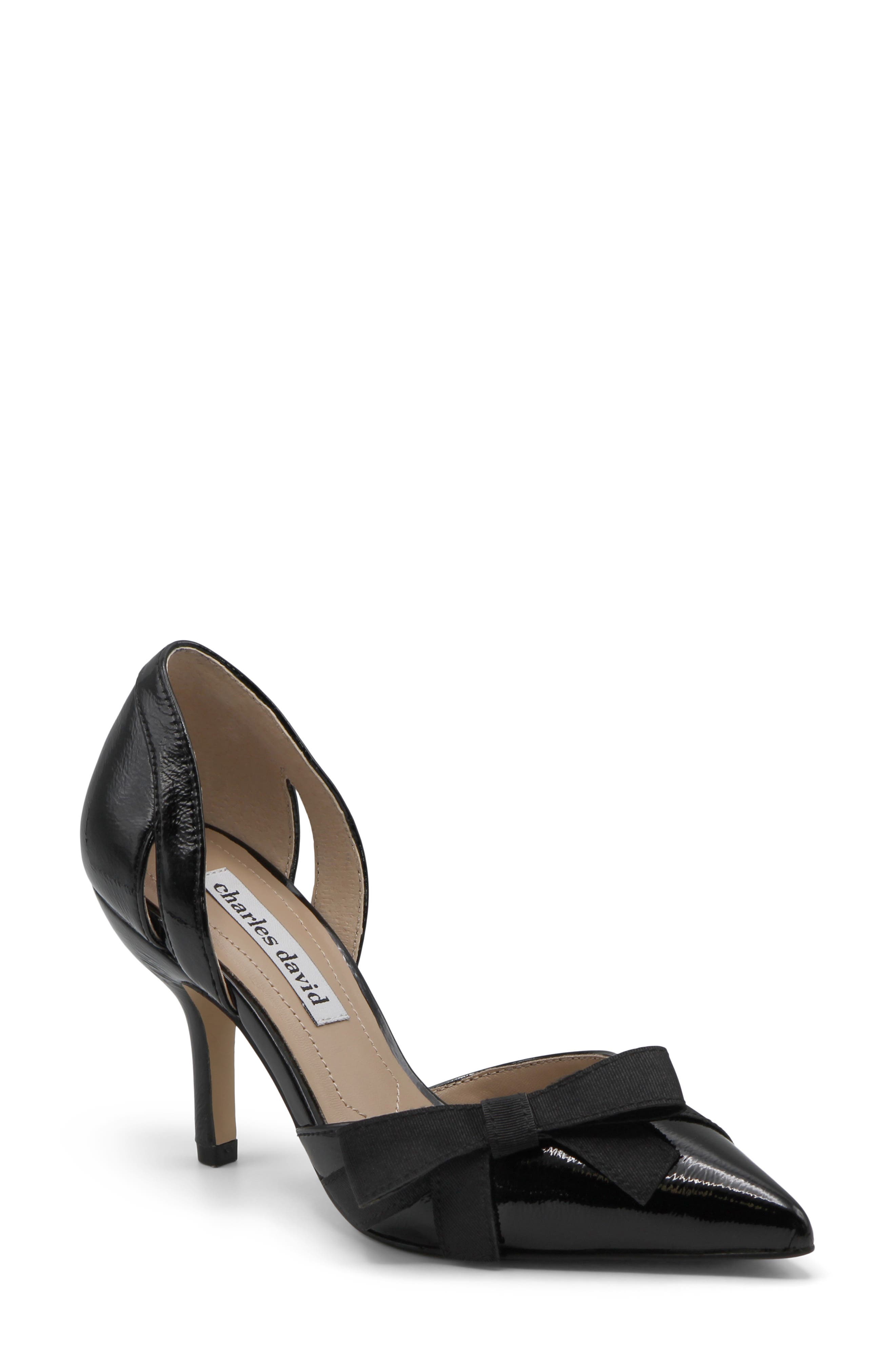 Gluck Faux Leather Pump, Main, color, BLACK