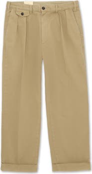 Fortela Seattle Herringbone Cotton Pleated Trousers