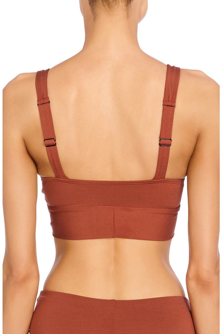 Ava Knot Front Bikini Top, Alternate, color, SEPIA