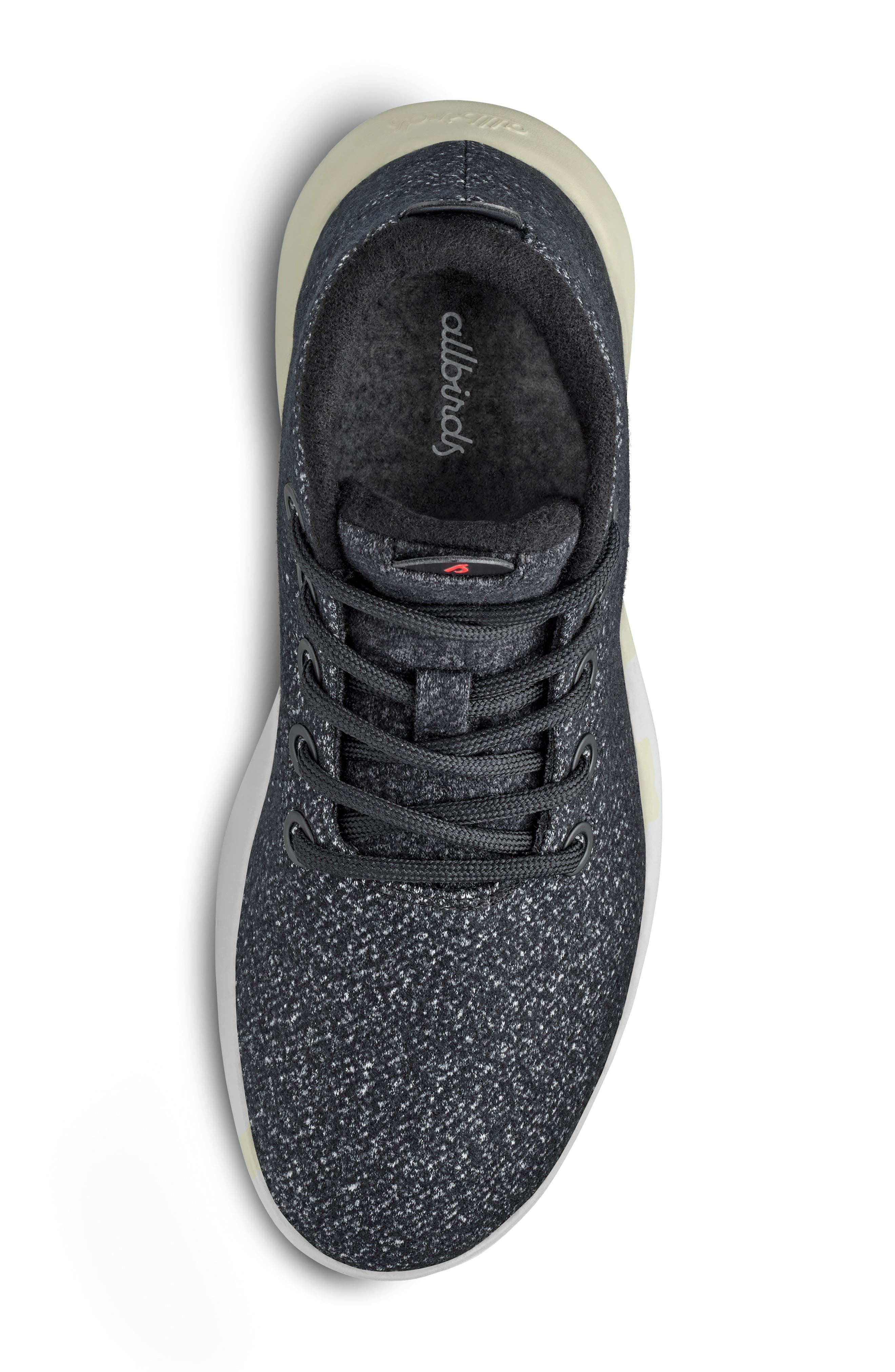 Allbirds Mizzle Wool Runner Water Repellent Sneaker, Alternate, color, Dark Grey/ Bloom Red