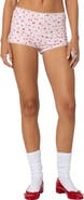 EDIKTED Strawberry Print Micro Shorts