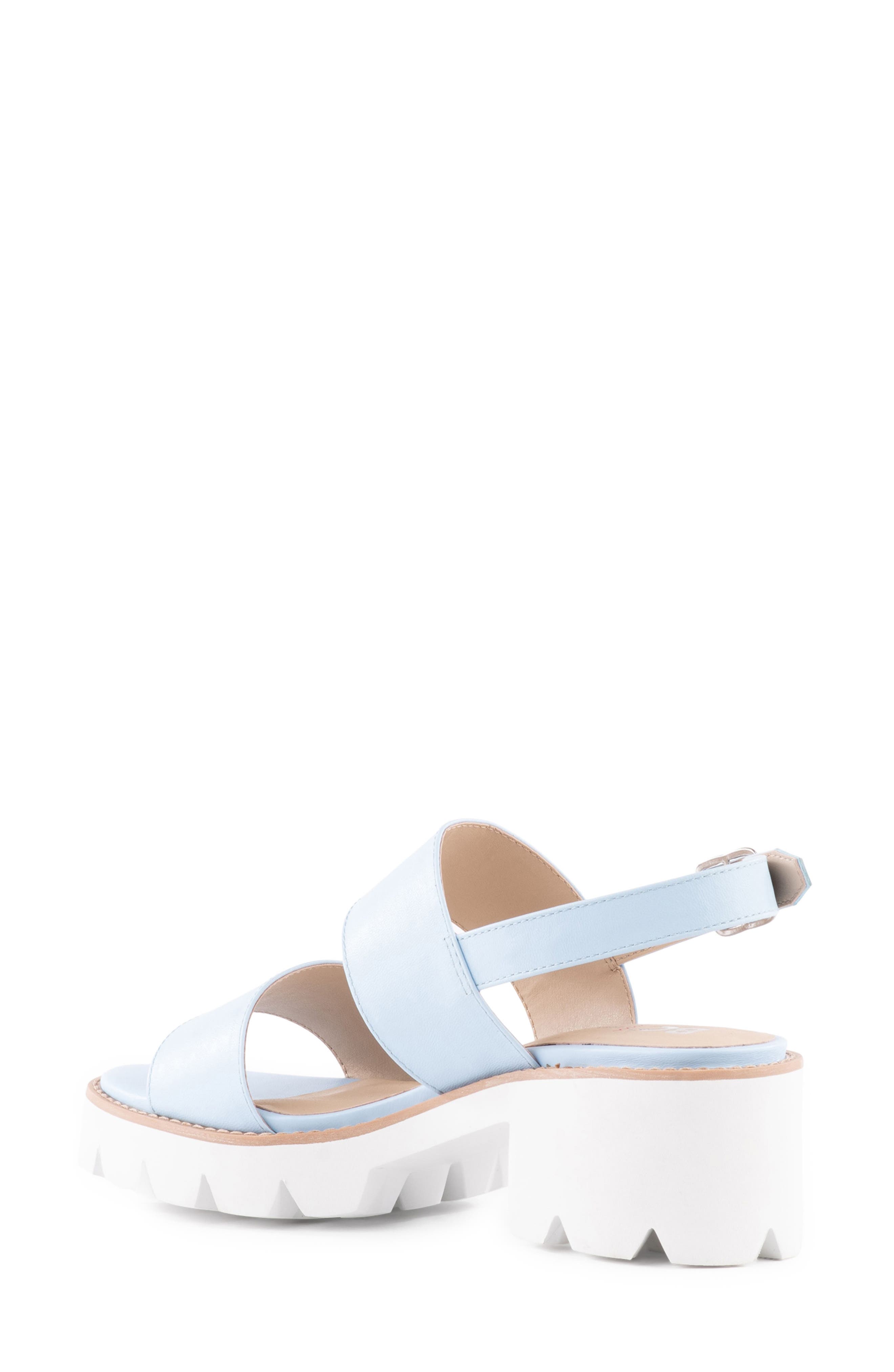 Left Unsaid Platform Sandal, Alternate, color, BLUE