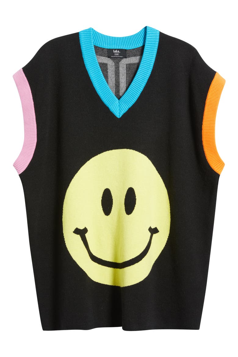 Do What You Want Oversize Sweater Vest, Alternate, color, BLACK
