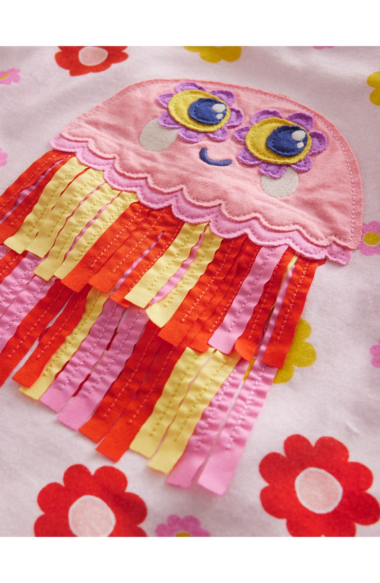 Mini Boden Kids' Jellyfish Appliqué T-Shirt, Alternate, color, 