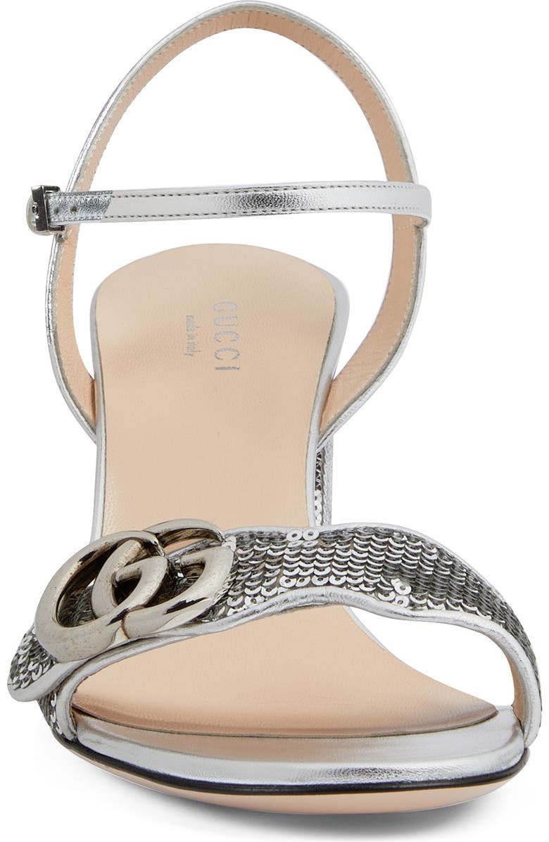 Gucci GG Sequin Sandal, Alternate, color,