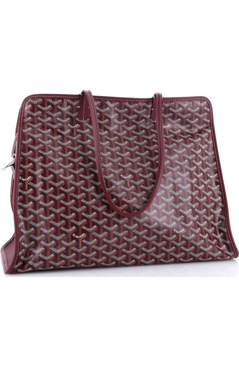 Pre-Owned Goyard Hardy Pet Carrier Coated Canvas PM, Alternate, color, Red