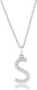 SIMONA Croissant Initial Pendant Necklace